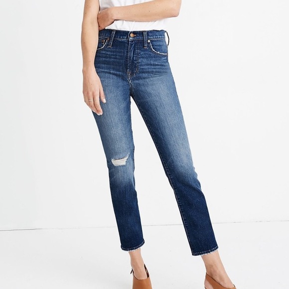 Madewell Denim - Madewell The Perfect Vintage Crop Jeans Bellbrook Wash Comfort Stretch Edition